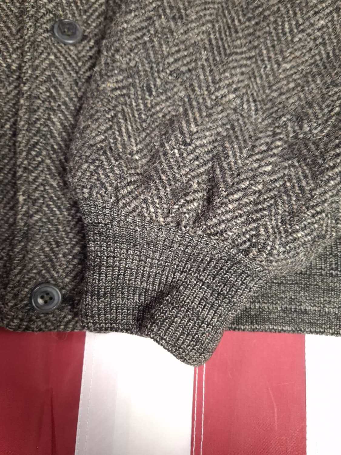 새제품 오리지날 일본판 VESVIO 헤링본 레더  봄버자켓 상품이미지8