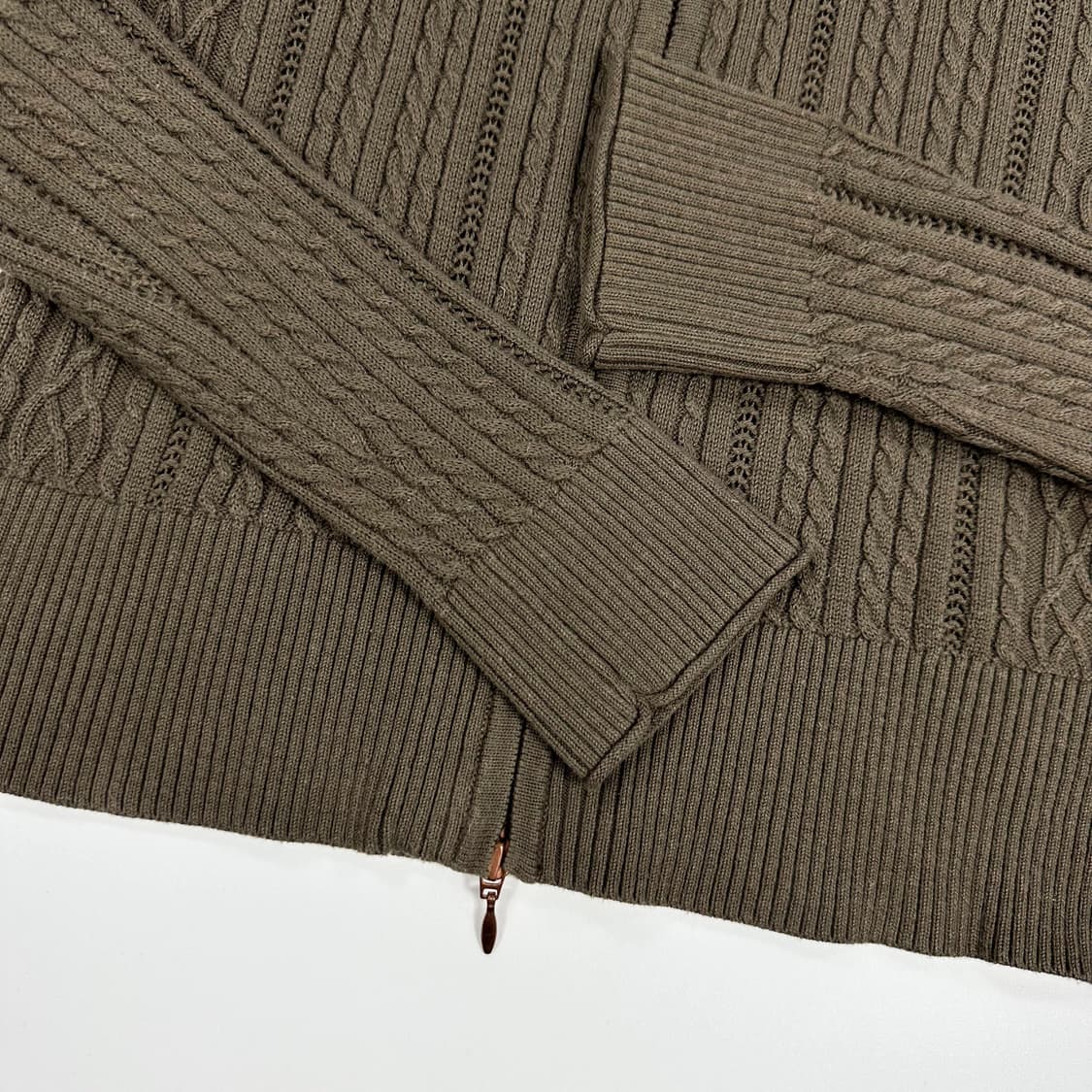 타미힐피거 플래그 브라운 니트집업 (S 여성추천) 상품이미지4