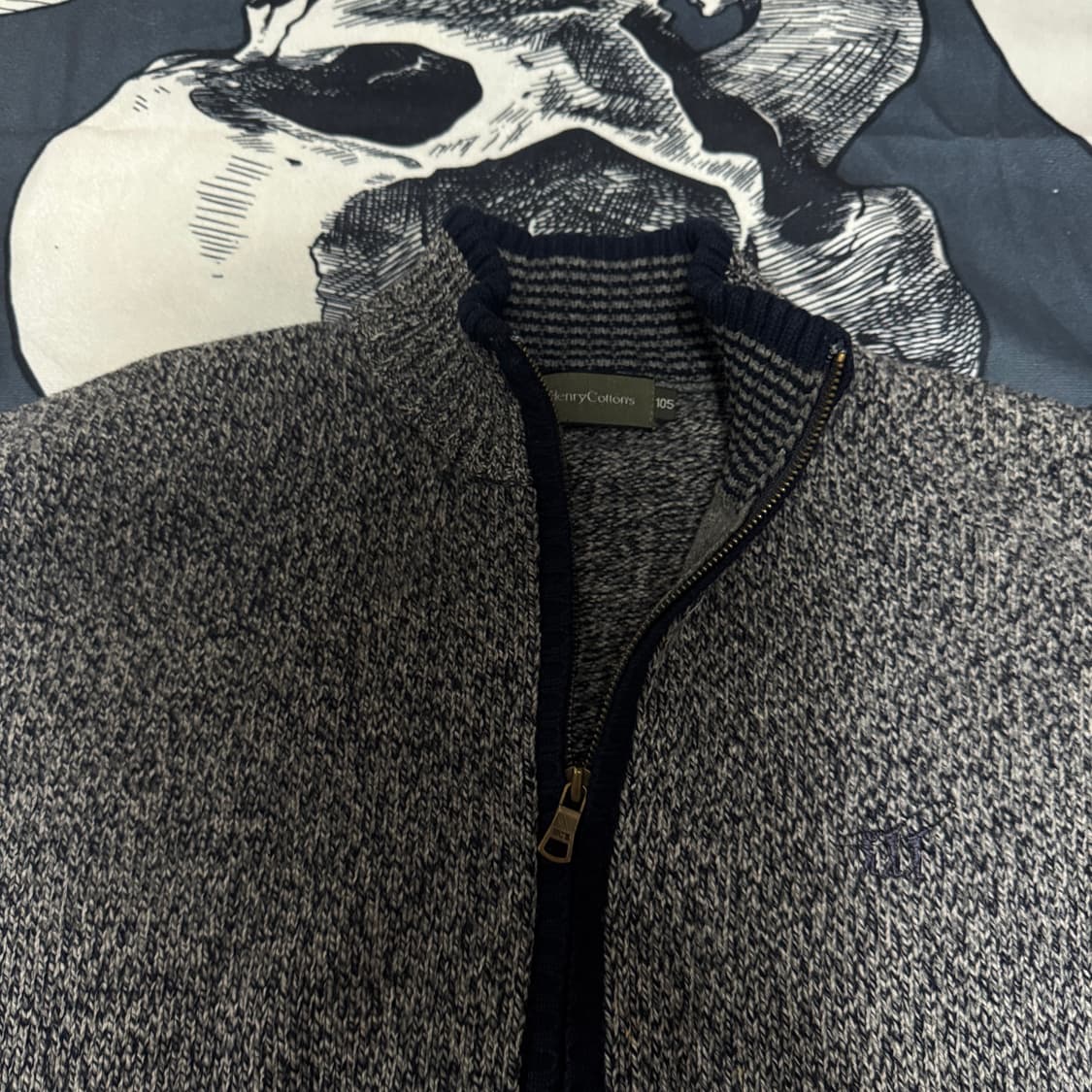 헨리코튼 울100 니트집업 105사이즈  상품이미지2
