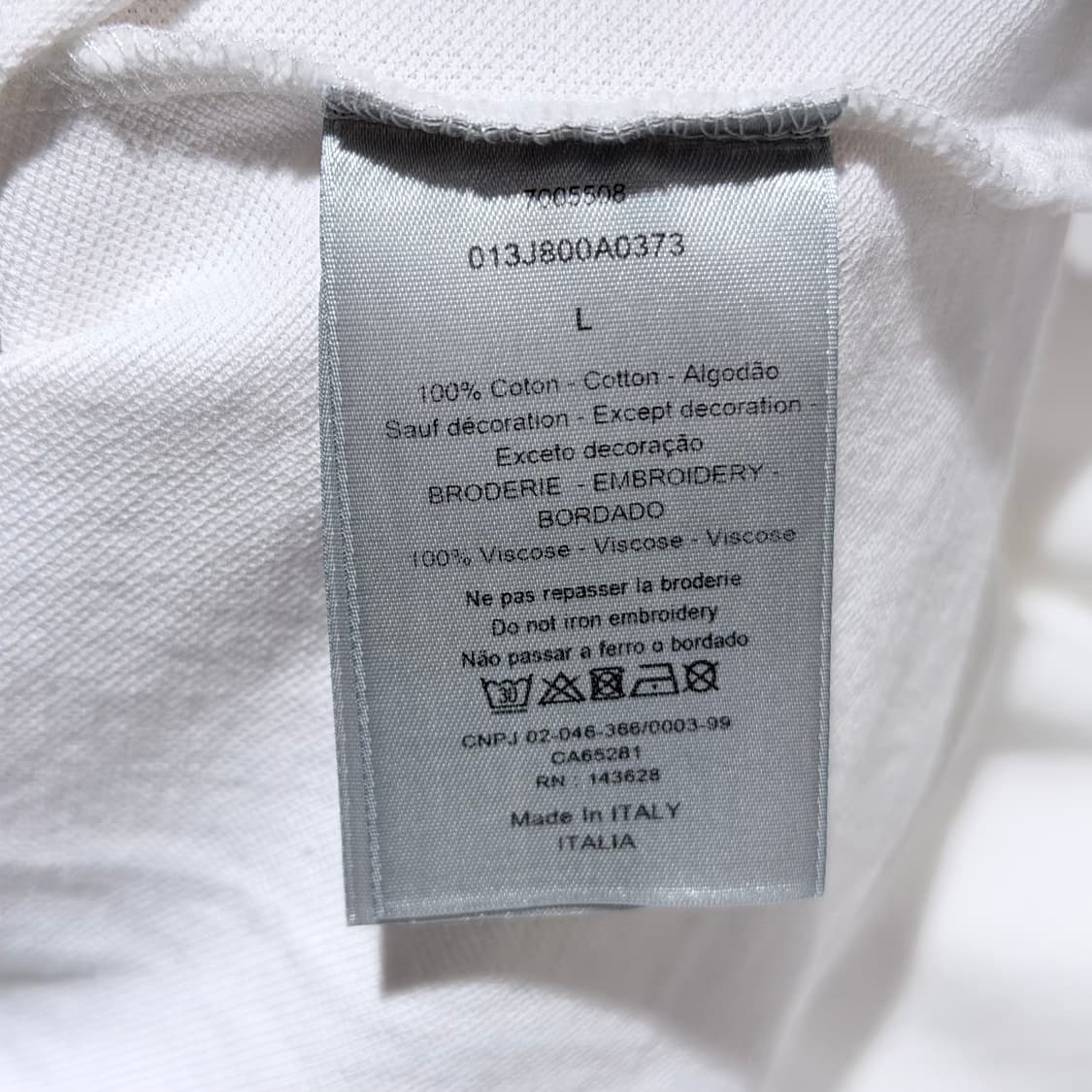 (A+/L) / 디올 아이콘 로고 폴로 반팔 셔츠 화이트 상품이미지6