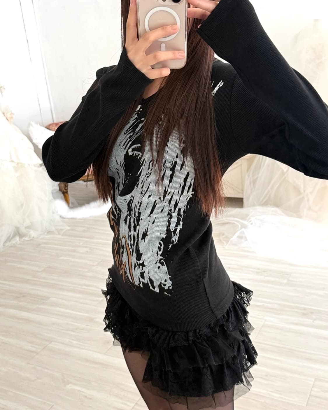 Semantic design chic ribbed long sleeve 상품이미지2