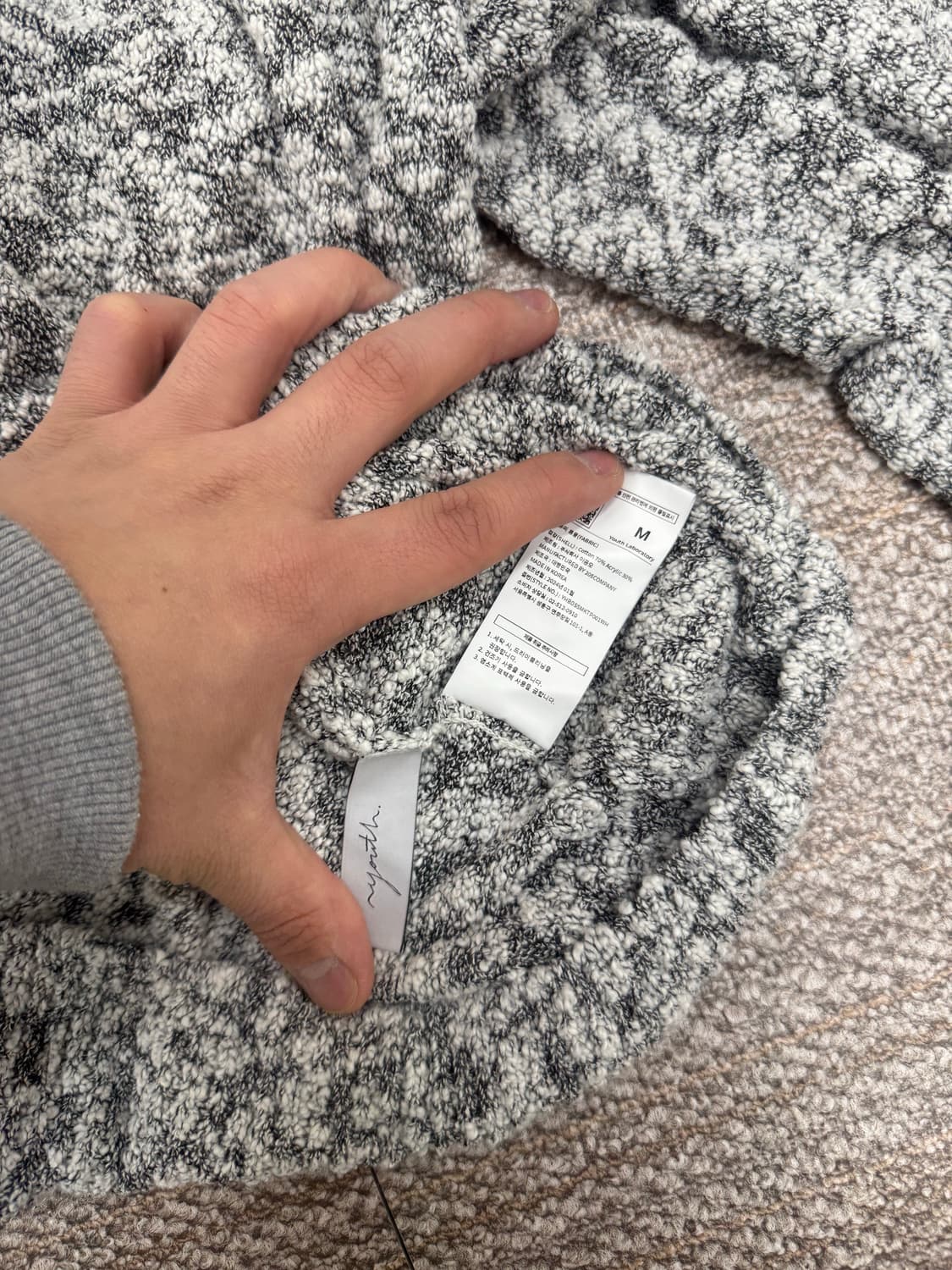 youth Asymmetric Knit Collar T-Shirt 상품이미지5