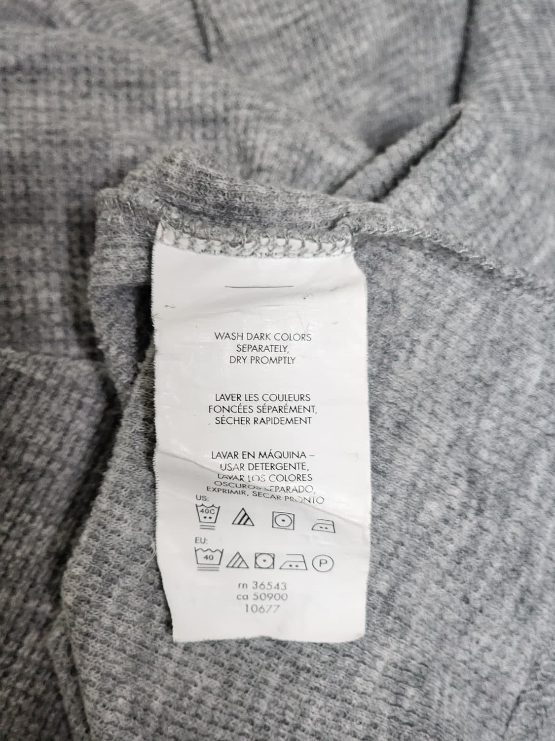 타미힐피거 남성 긴팔 티셔츠 S (95) 그레이 상태좋음 상품이미지6