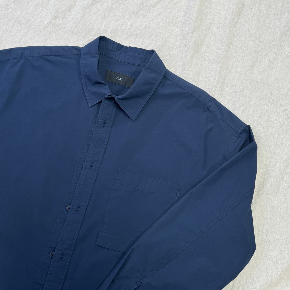 플랙진 바스락 네이비 워싱 셔츠 L(105) 상품이미지3
