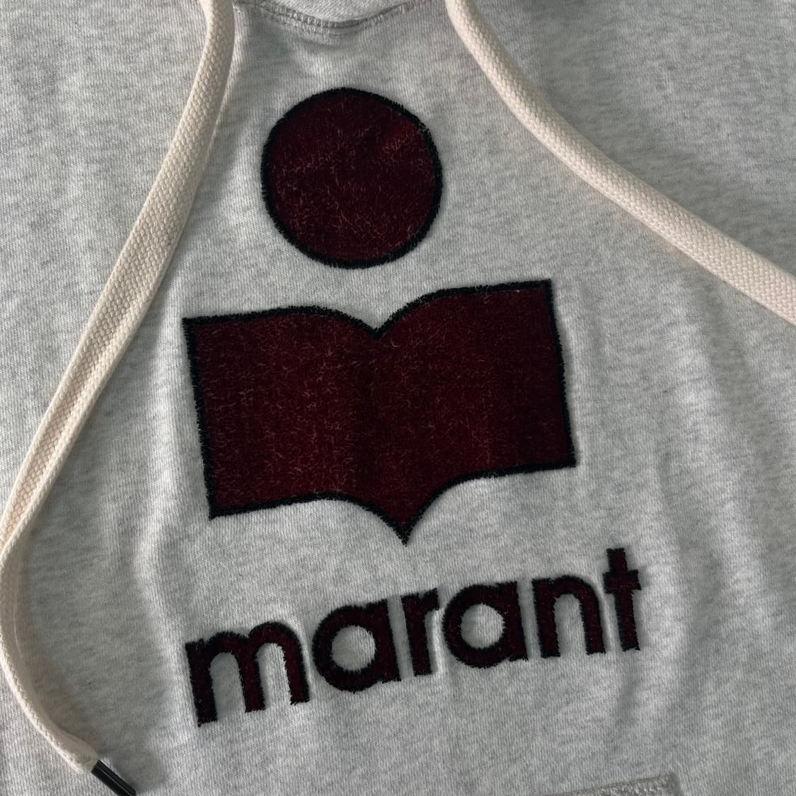 100 이자벨마랑 빅로고 오트밀 후드티 상품이미지2