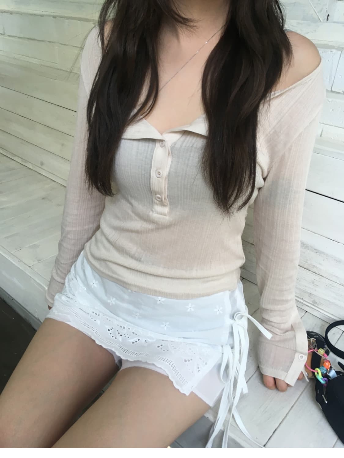 아워캐비넷  punching wrap skirt 상품이미지3