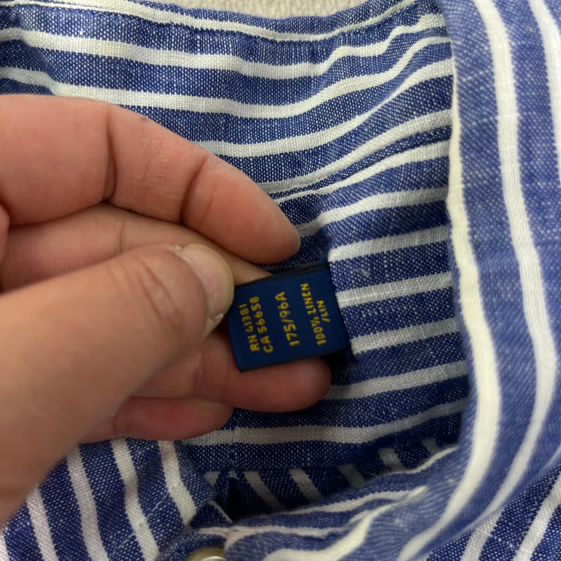 100 폴로랄프로렌 스트라이프 린넨 셔츠 상품이미지5