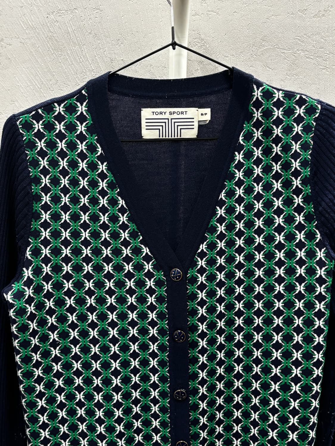 토리 스포츠 패턴 가디건 네이비 S 상품이미지2