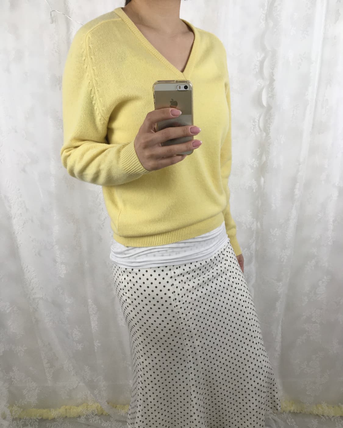 HONMA Soft Yellow Wool V-Neck Knit 상품이미지7