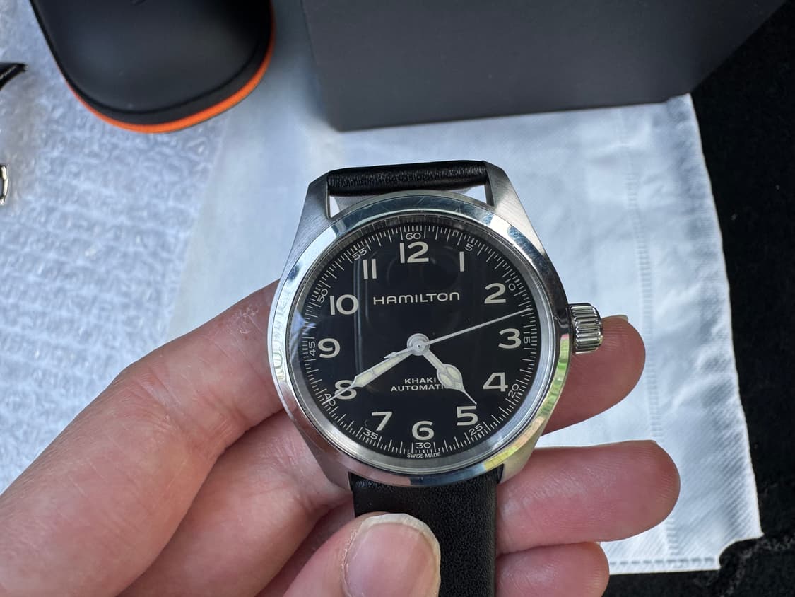 해밀턴 머피38 오토매틱 블랙 가죽시계 상품이미지4