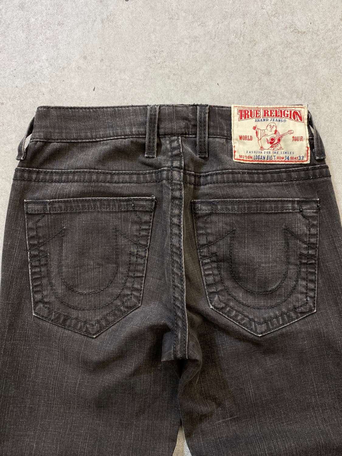 [31] True Religion 트루릴리전 블랙 워시드 데님팬츠 상품이미지2