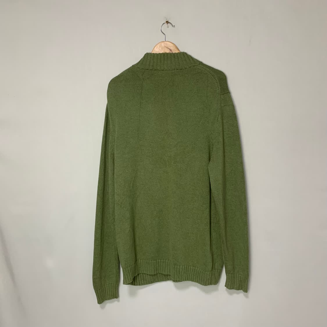 에디바우어 그린 버튼 반집업 니트 남자 빈티지 L 상품이미지6