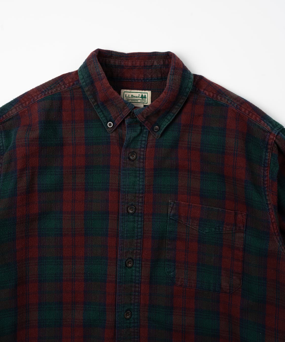 (105) 엘엘빈 딥포레스트 & 마룬 플레이드 버튼 다운 셔츠 상품이미지3