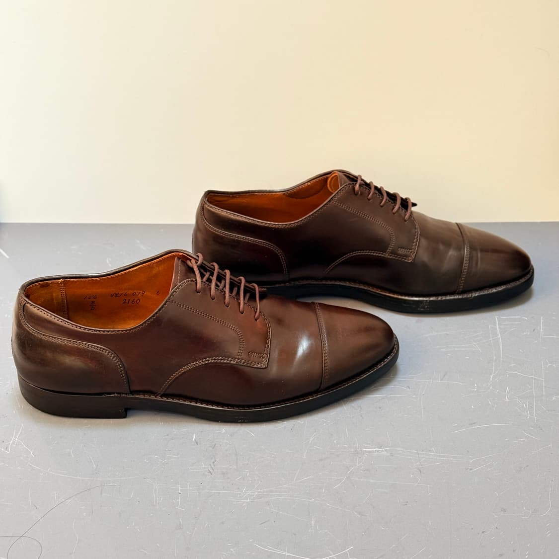 [10.5D] 알든 2160 컬러 8 코도반 스트레이트 팁 더비  상품이미지5