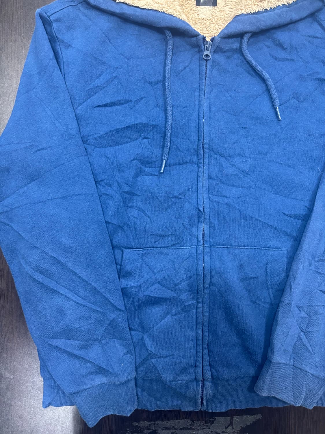 폴햄 블루 후리스 후드집업 L 상품이미지3