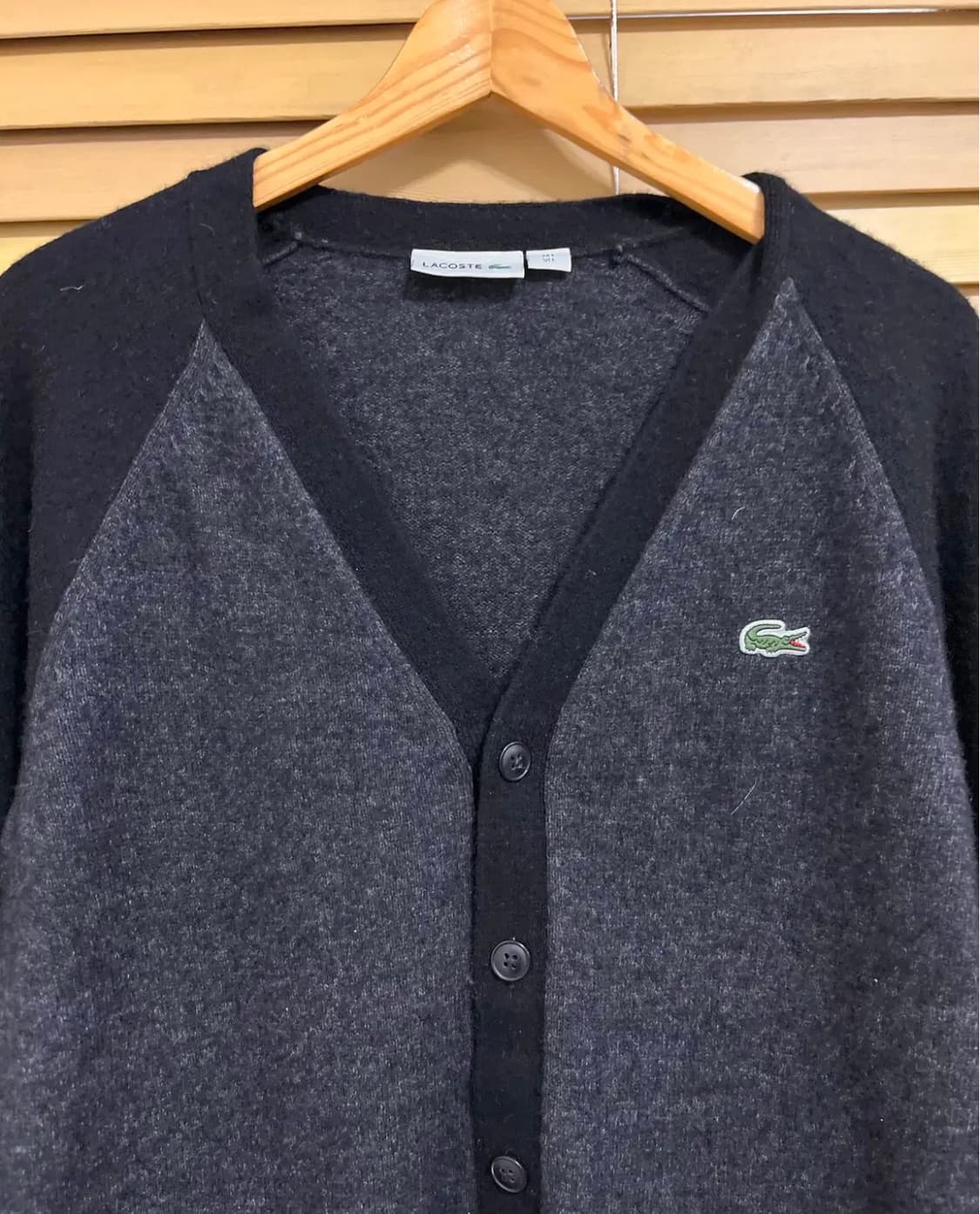 라코스테 남성 배색 울니트가디건 L 상품이미지1