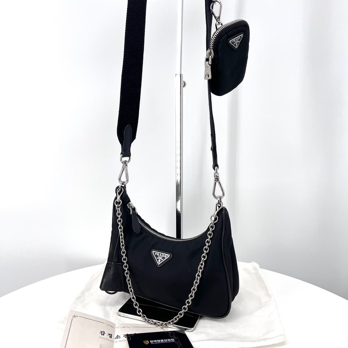 [감정완료] 프라다 나일론 멀티 테수토 호보백 크로스백 (1BH204) 상품이미지4