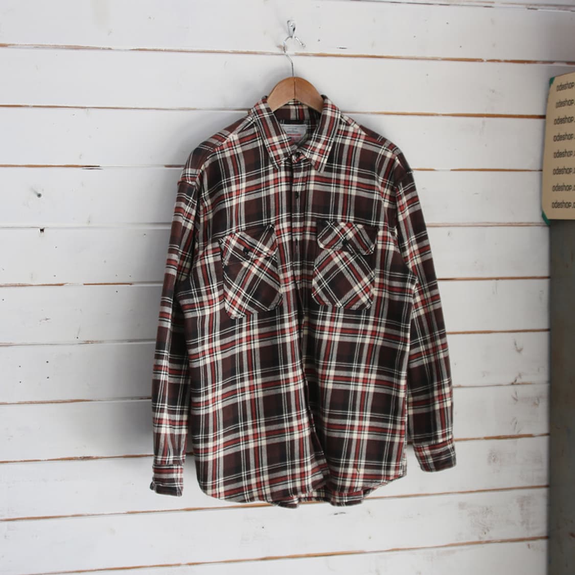 (착용컷) AVIREX 체크 셔츠 (남성용 105) 상품이미지2