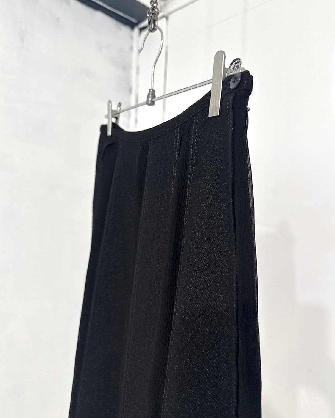 Feminine Black Patchwork Maxi Skirt 상품이미지8