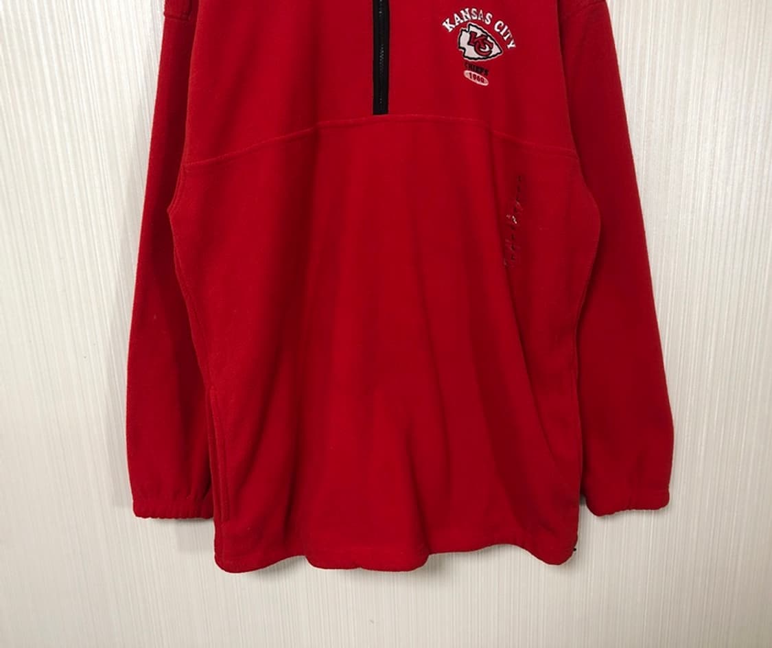 NFL 캔자스시티 치프스 하프집업 플리스자켓 L(해외) 상품이미지3