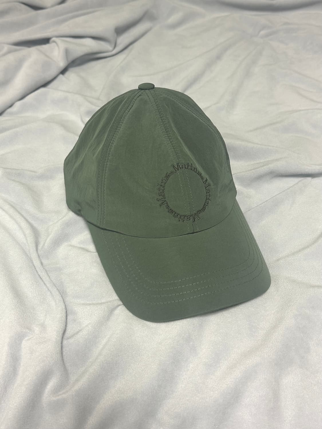 마뗑킴 크리스프 로고 볼캡 그린색상 상품이미지2