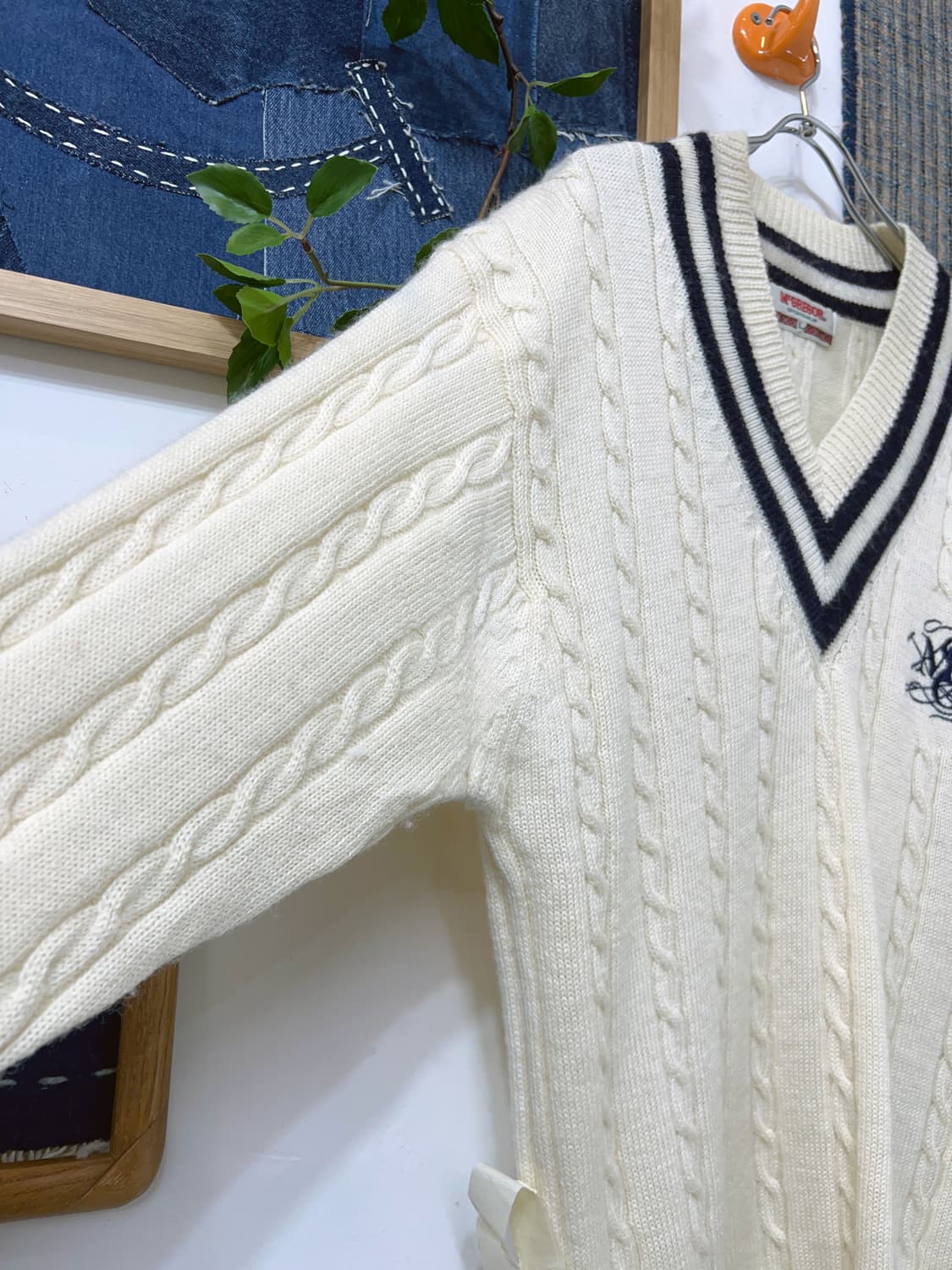 McGREGOR  Cable Knit V-neck Sweater  상품이미지7