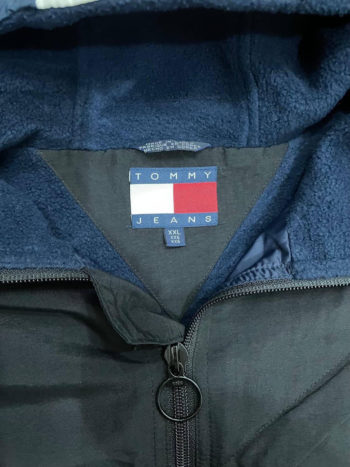 (유일매물) 90s 타미힐피거 빅플래그 나일론쉘 올드스쿨 자켓 블랙 상품이미지6