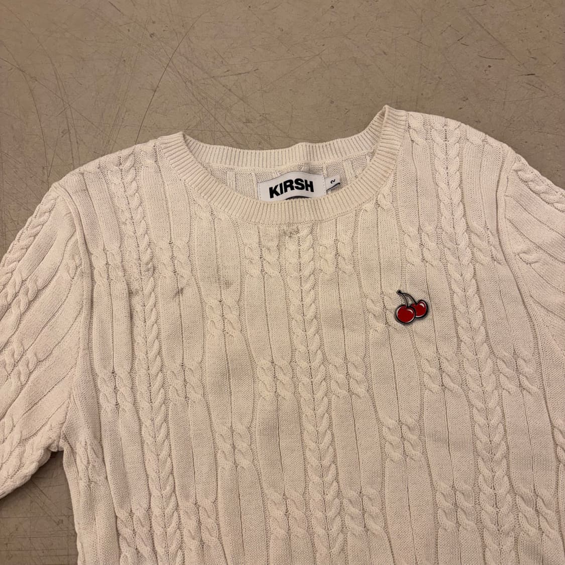 키르시 스몰로고 케이블 반팔니트 상품이미지2