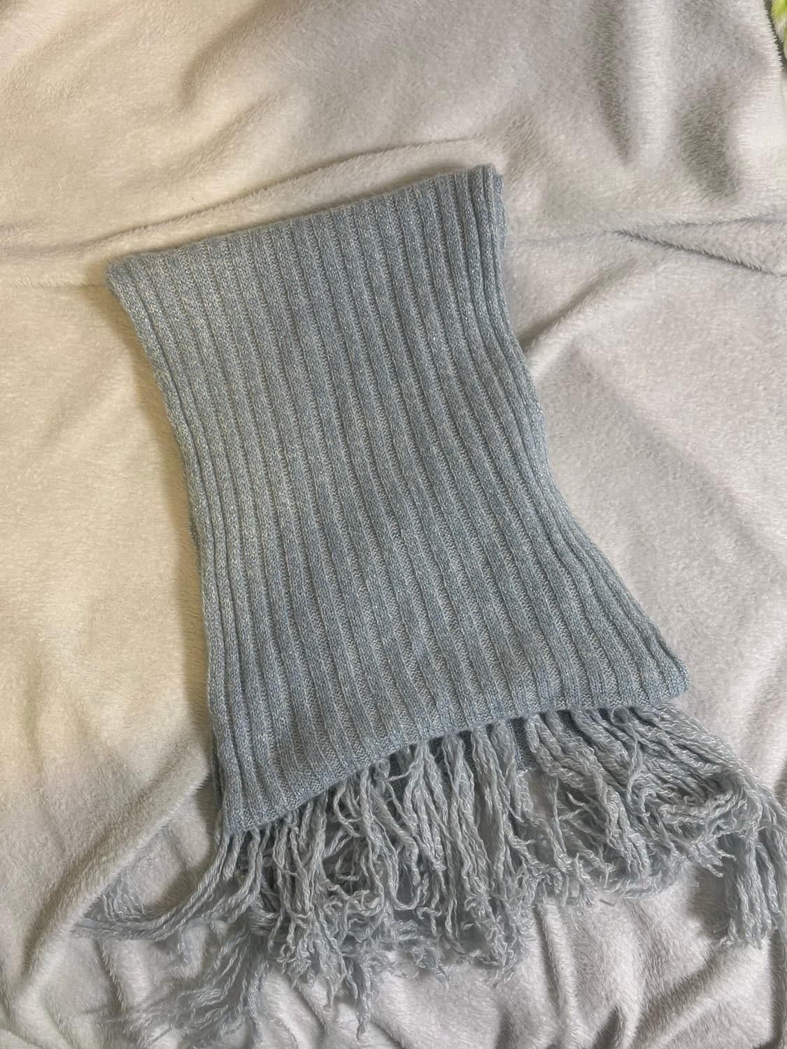 스카이블루 글리터 머플러 목도리 y2k 히메갸루 하늘색 모리걸 백팩 상품이미지4