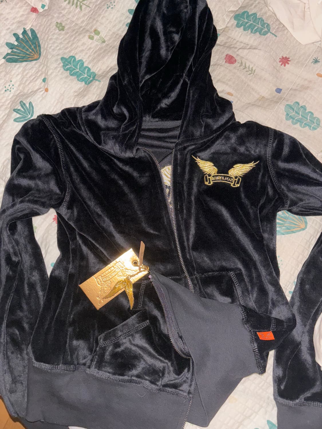 로빈스진 robins jeans 벨벳 갸루 오네 셋업 후집 후드집업 상품이미지4