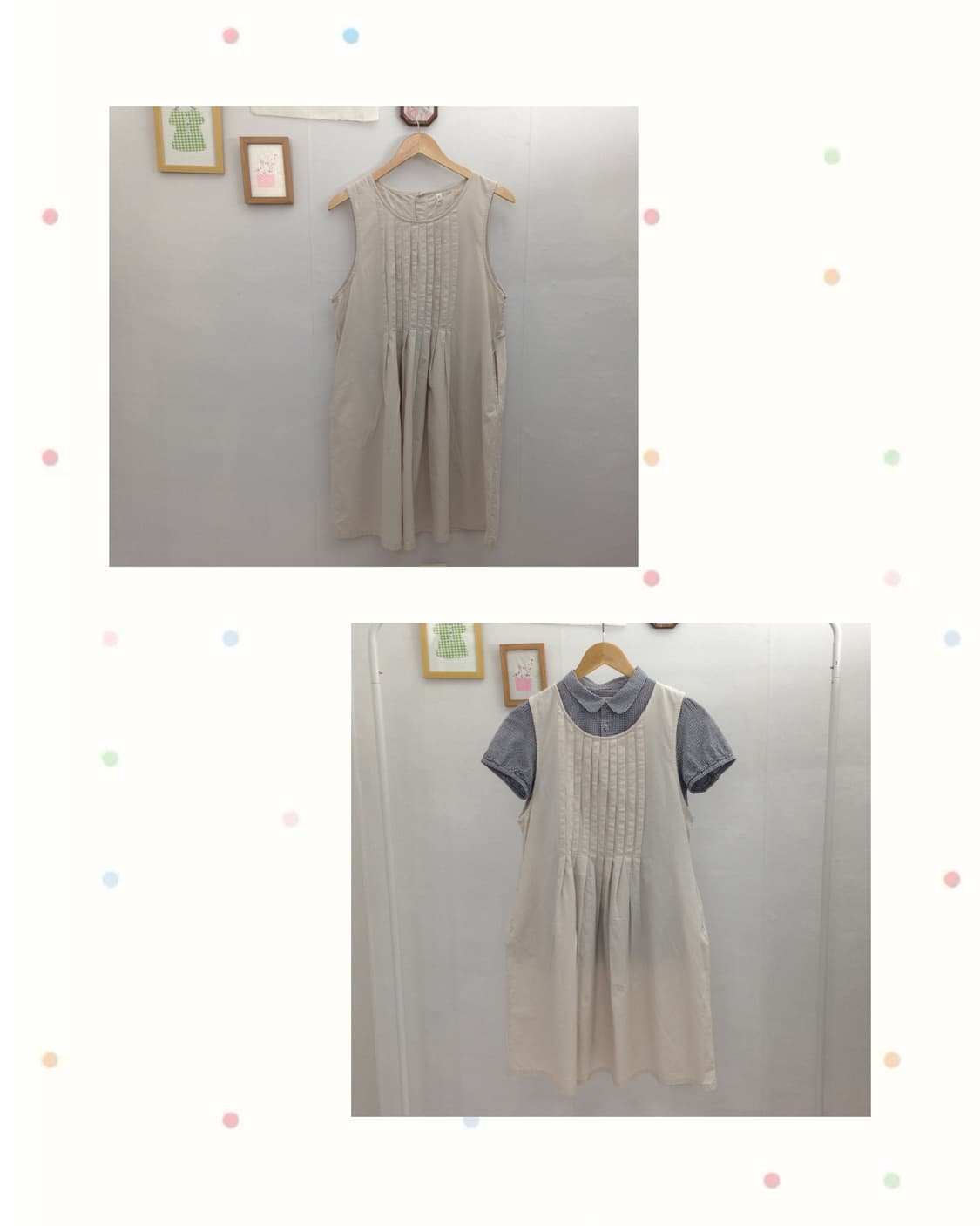 핀턱 민소매 원피스 상품이미지1