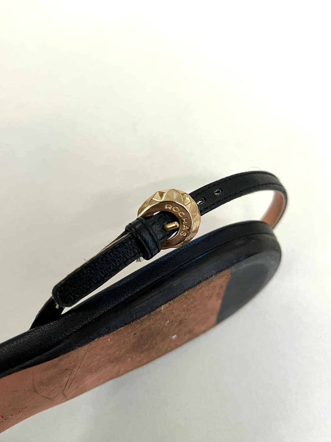 로샤스 퍼 레더 플랫 뮬 상품이미지3