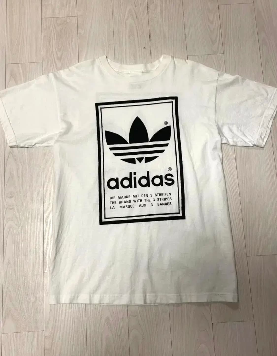 (M) 올드 아디다스 90s USA제 트레포일 티셔츠 상품이미지1