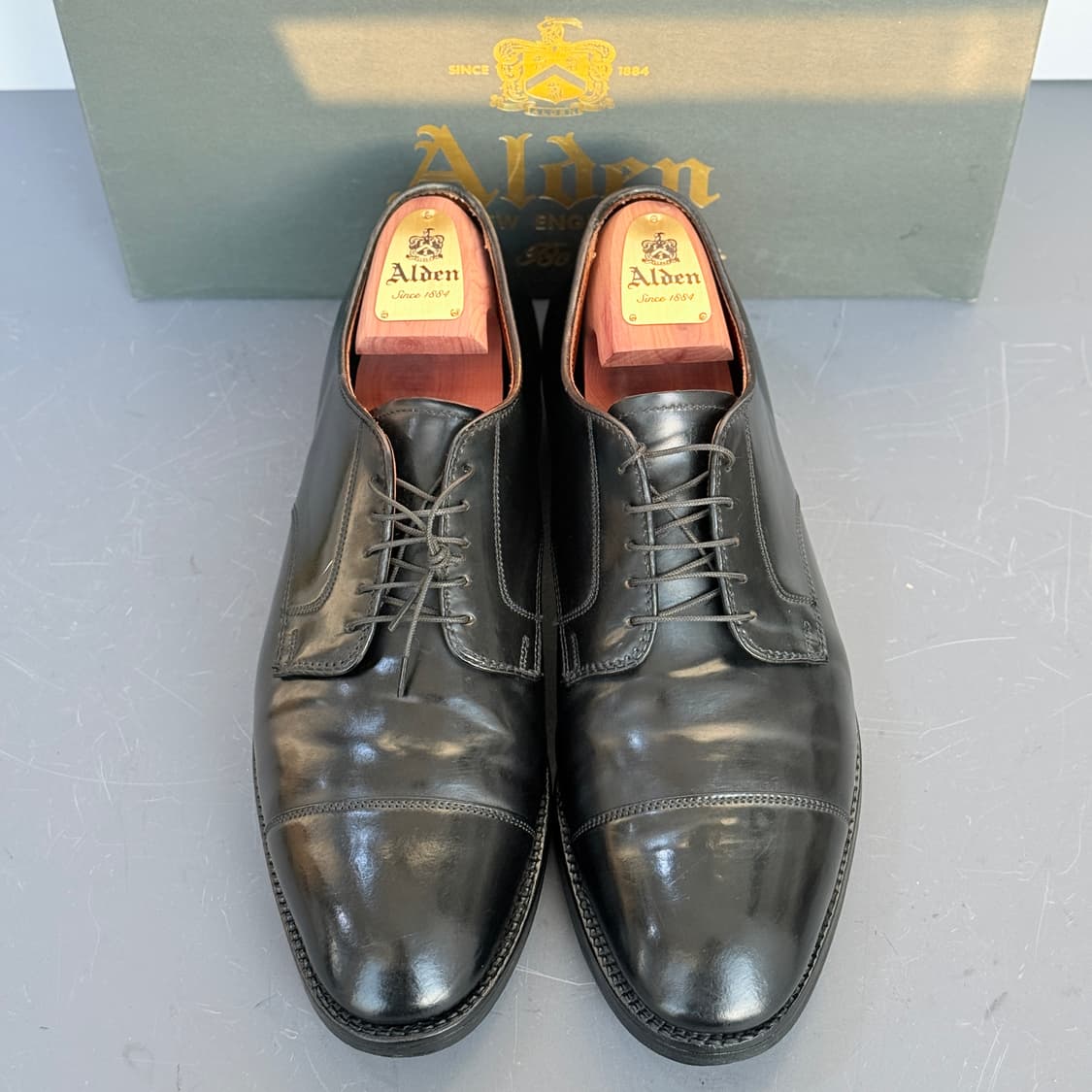 [11D] 알든 06607 블랙 코도반 스트레이트 팁 더비 (2161) 상품이미지1