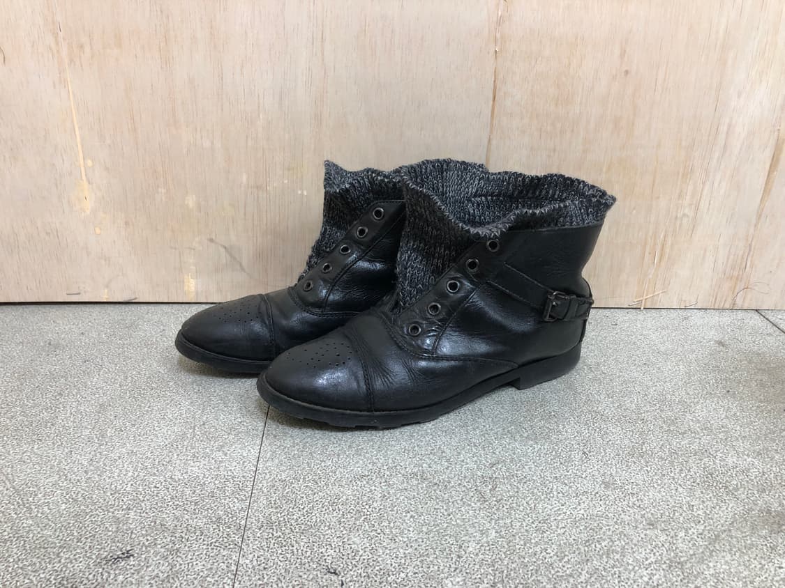[직수입] 빈티지 레더 니트 부츠 상품이미지5