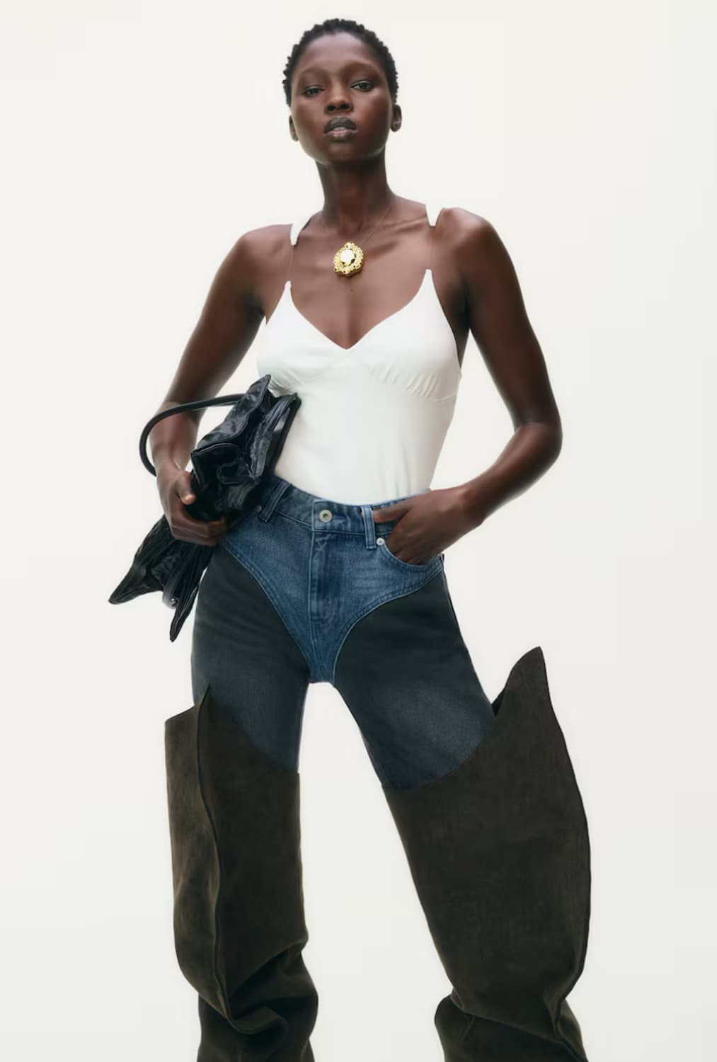 H&M 글렌 마틴스 시그니처 슬리브리스 화이트 탑 L 상품이미지3