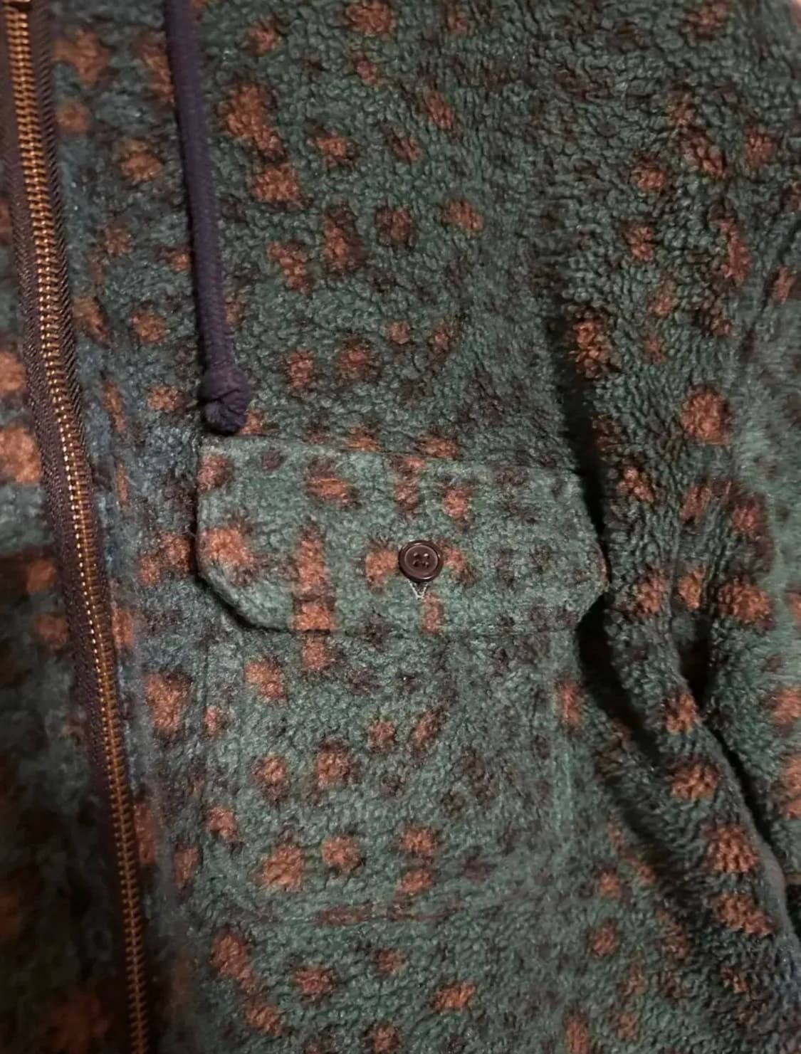 M)슈프림 플리스 집업 후드 셔츠 틸 레오파드 상품이미지6