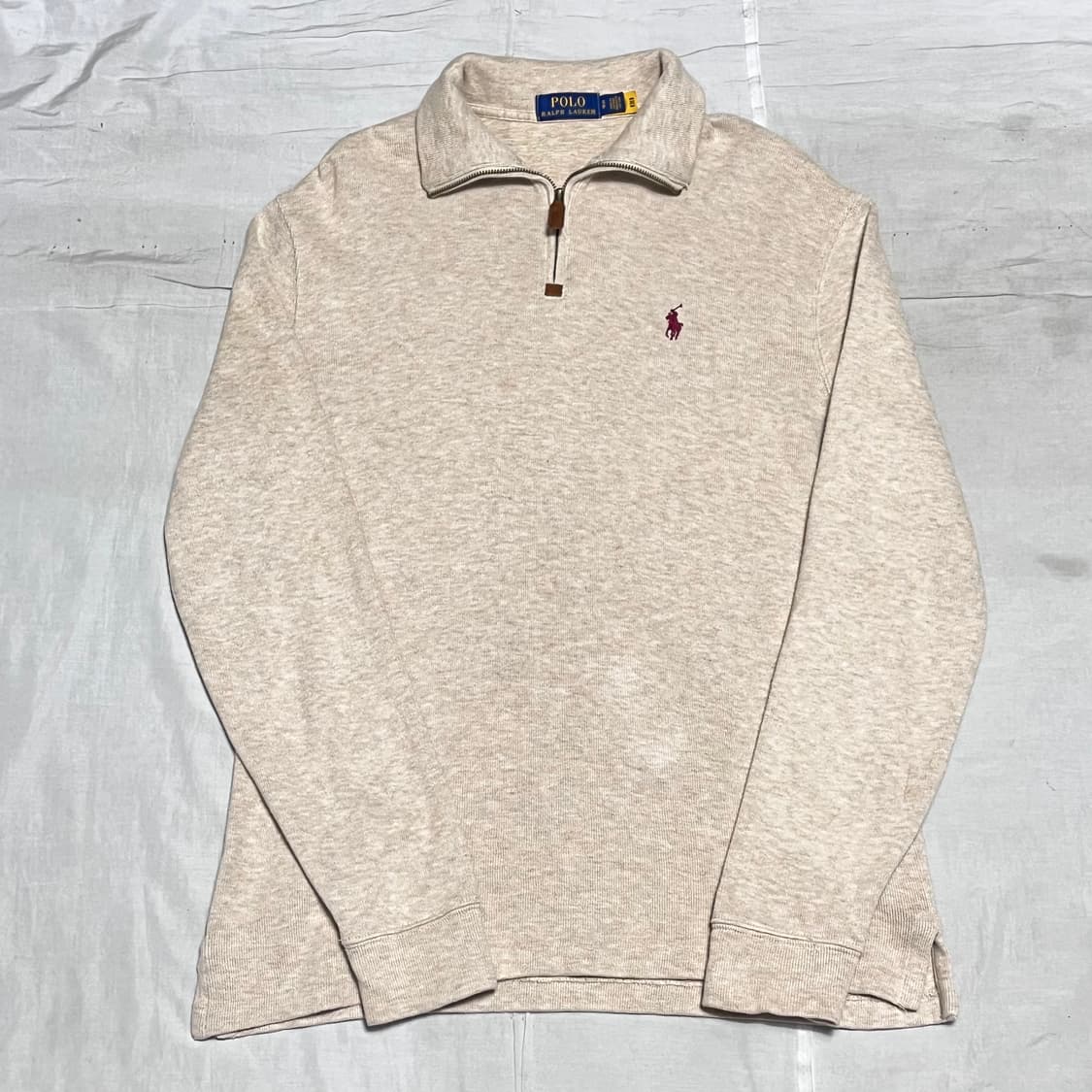 폴로랄프로렌 베이지 니트 반집업  상품이미지2