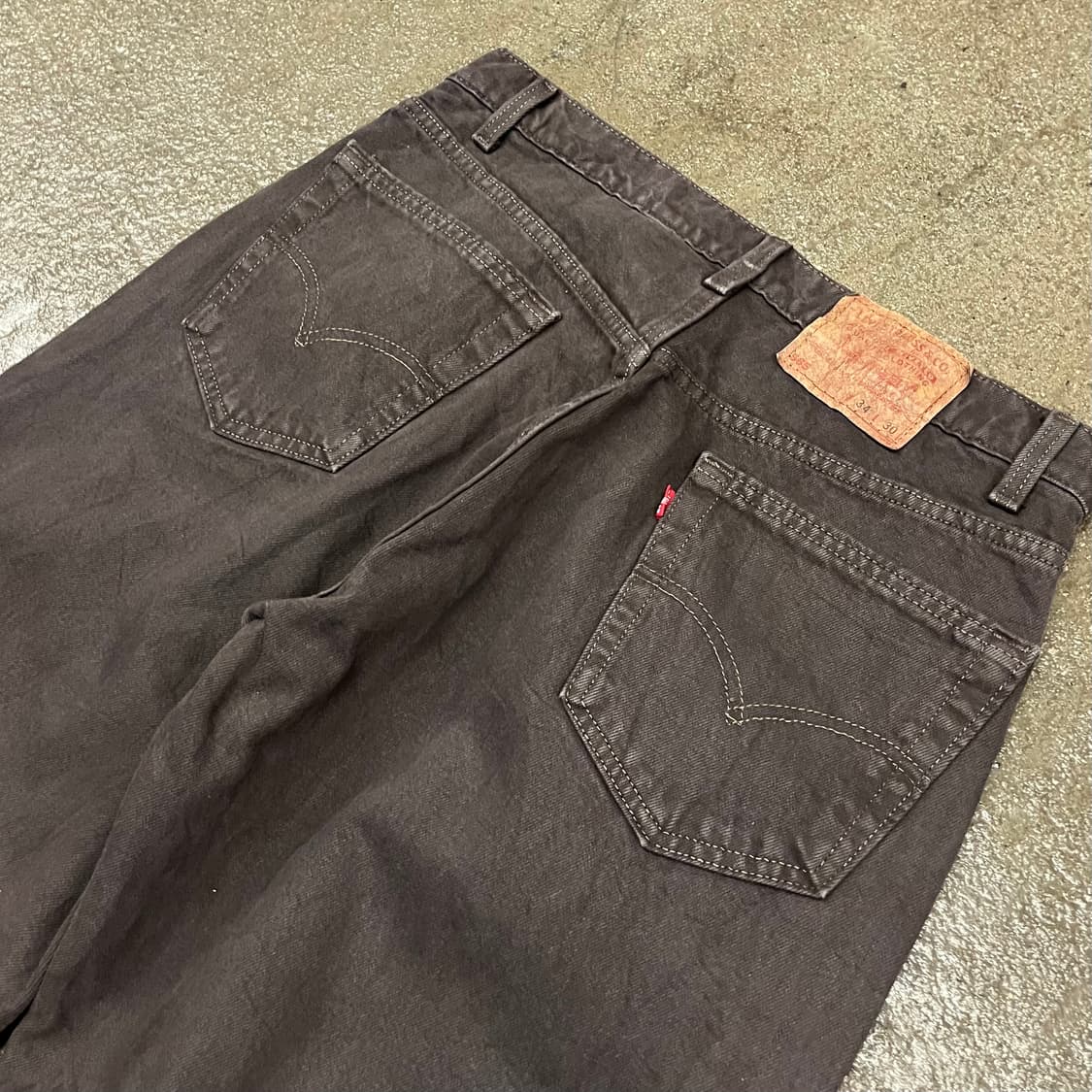 90s USA Levis565 브라운 데님 팬츠 (33“) 상품이미지2