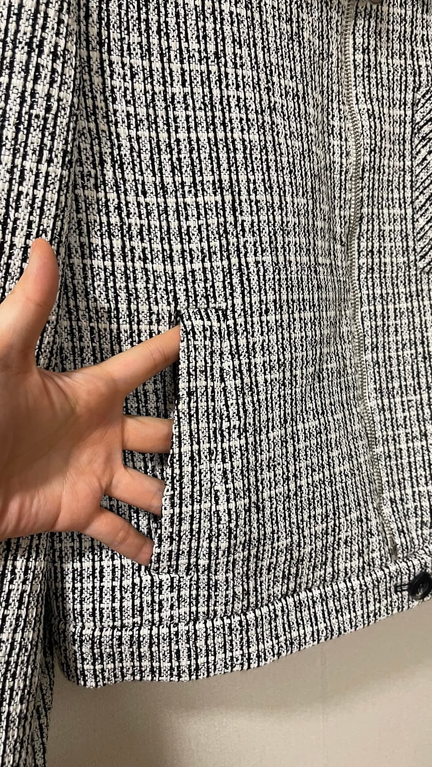 새상품) 엔오르 트위드 크롭 집업 자켓 정가 238,000원 하객룩 상품이미지7