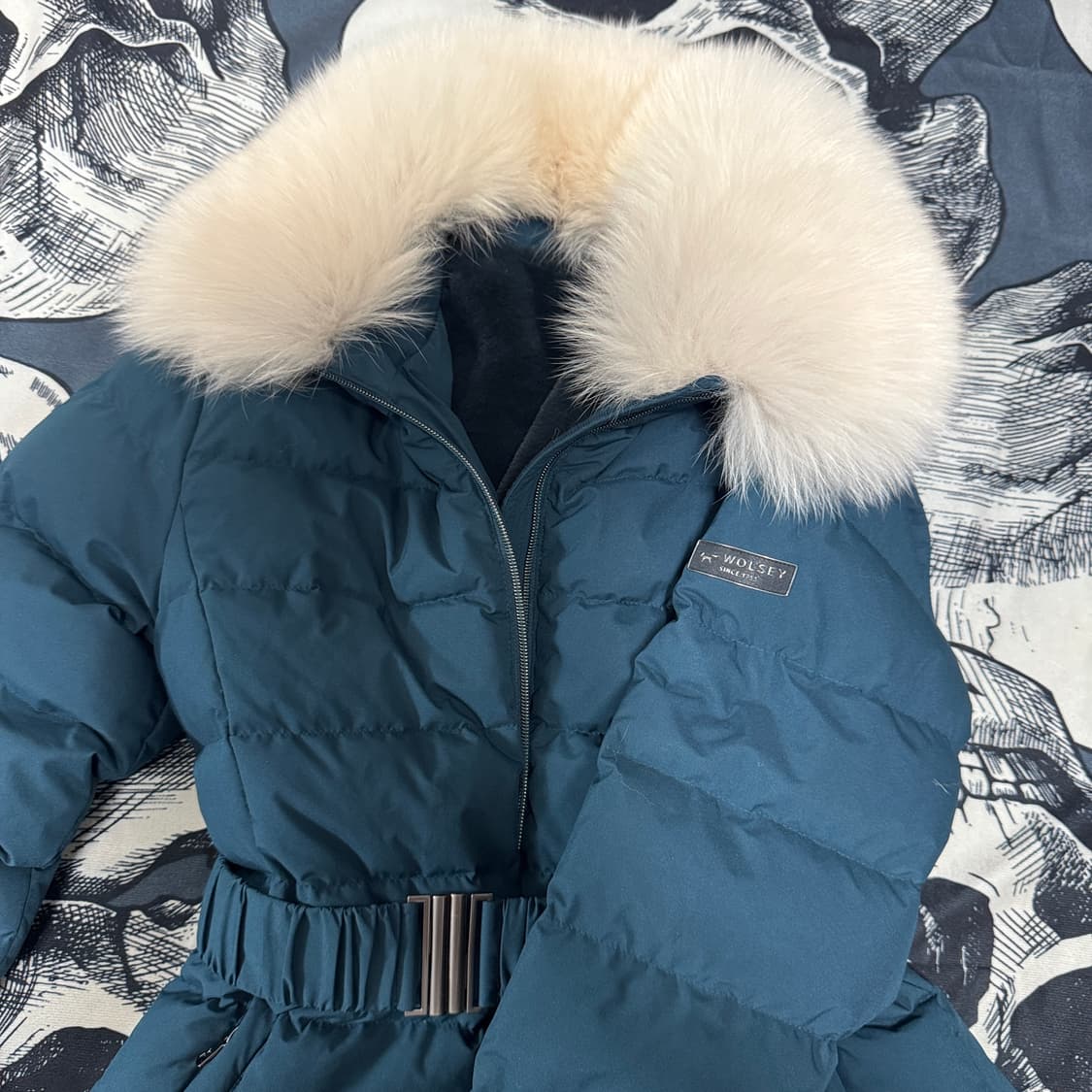 울시 폭스퍼 벨트 덕다운패딩 S 90사이즈  상품이미지9