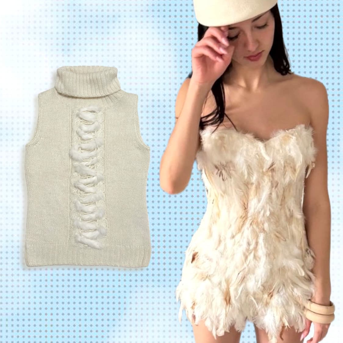 MK Michel Klein Fur knit 상품이미지1