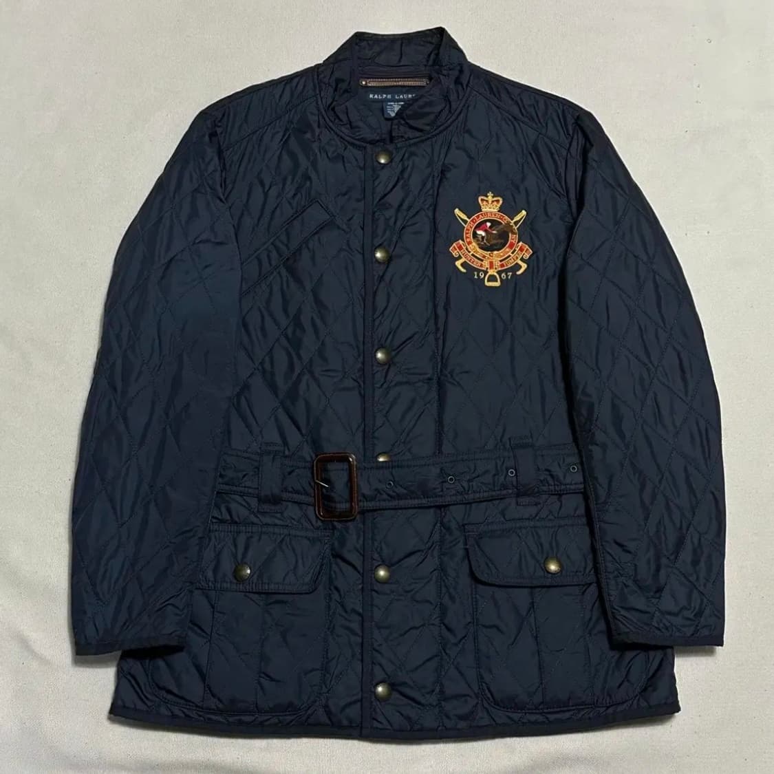 폴로랄프로렌 여성용 벨티드 크레스트 퀄팅 자켓 상품이미지2