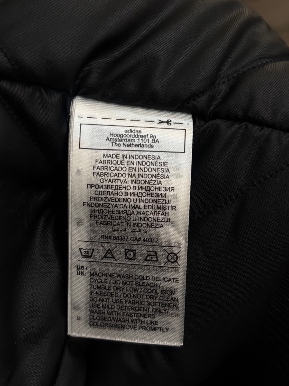 아디다스 삼선 레더 집업 점퍼 상품이미지6