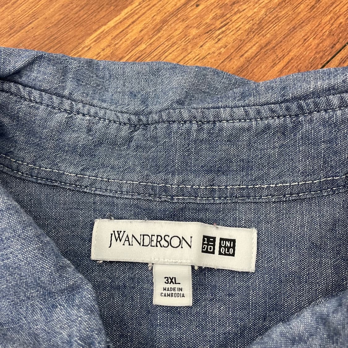 3XL 유니클로 JW앤더슨 샴브레이 셔츠 상품이미지3