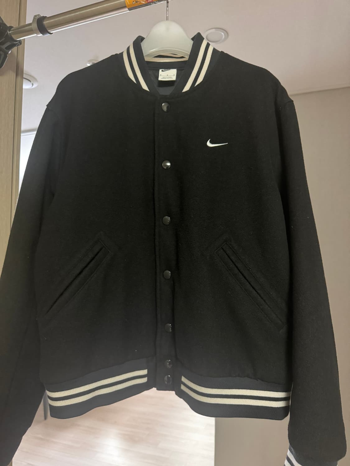 나이키 NSW 어센틱 바시티 재킷 블랙(m) 상품이미지3