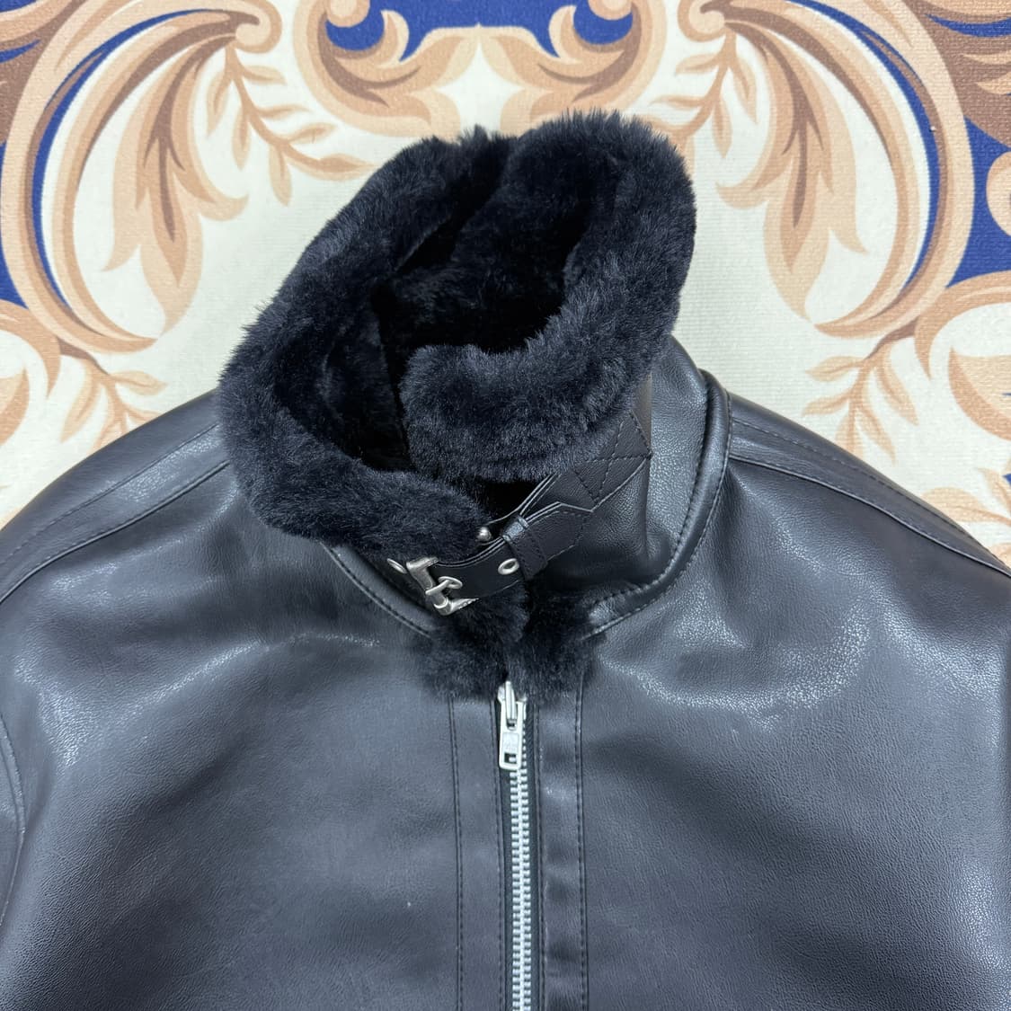 (M)도프제이슨 DOFFJASON 무스탕 자켓(블랙,2Way지퍼) 상품이미지2