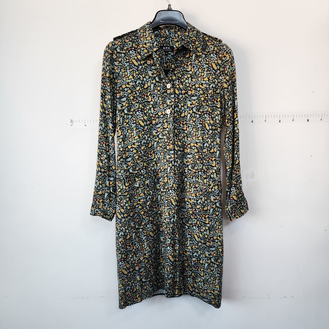 A.P.C. 플라워 패턴 롱 셔츠 원피스 상품이미지1