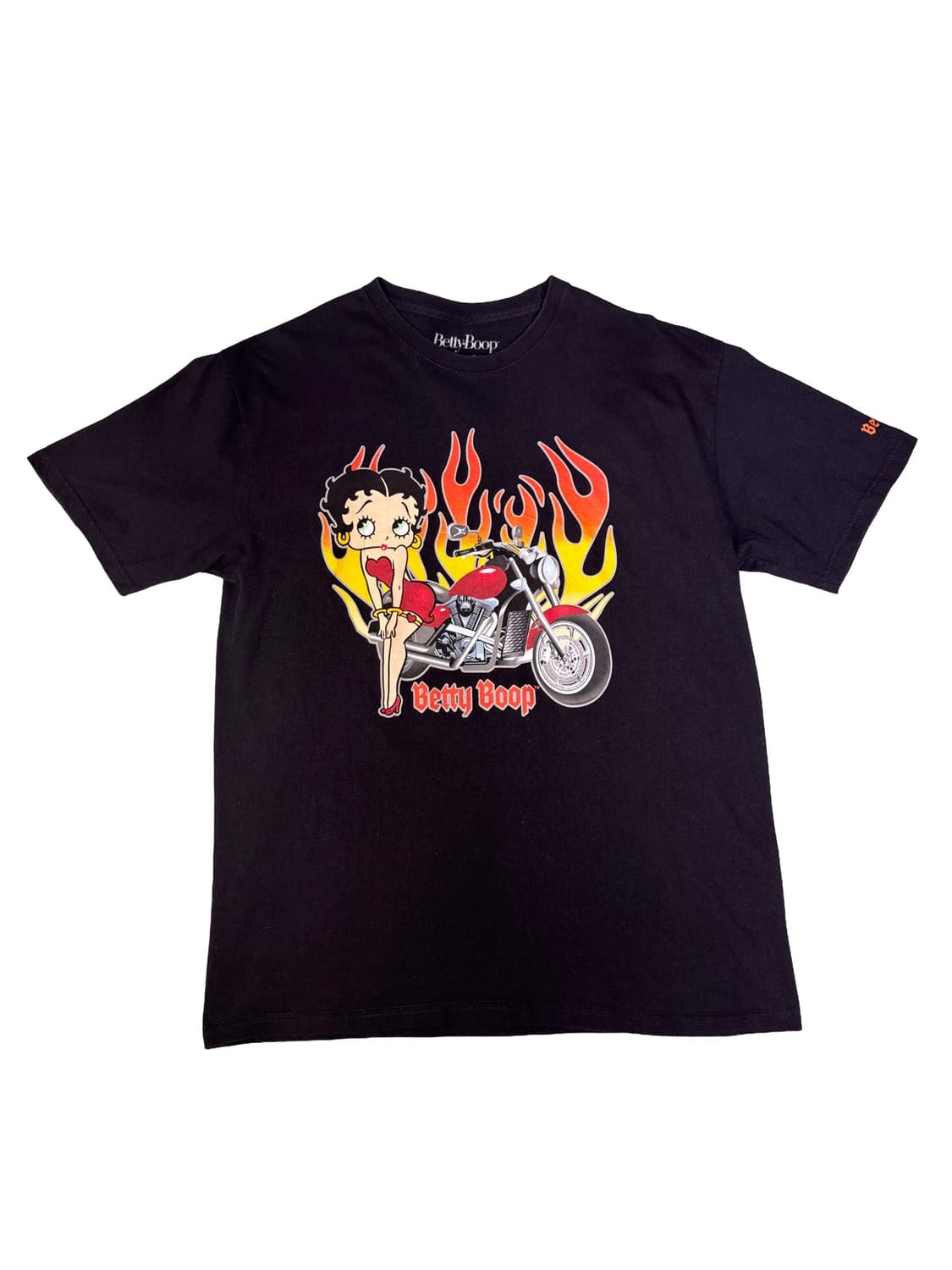 빈티지 베티붑 BETTYBOOP 플레임바이크 티셔츠 L 상품이미지1