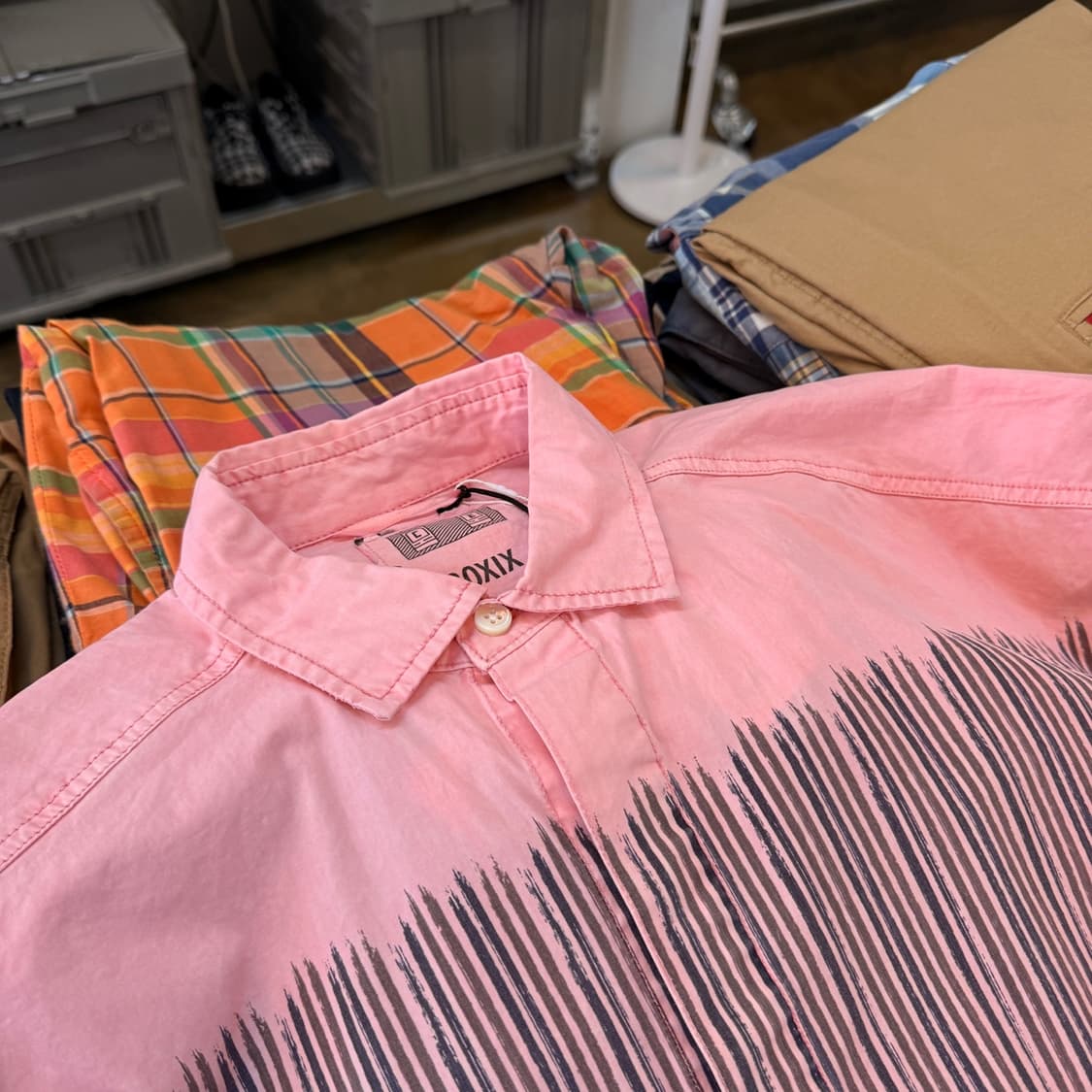 19SS 카브엠트 세로 스트라이프 숏 슬리브 셔츠 L 상품이미지3